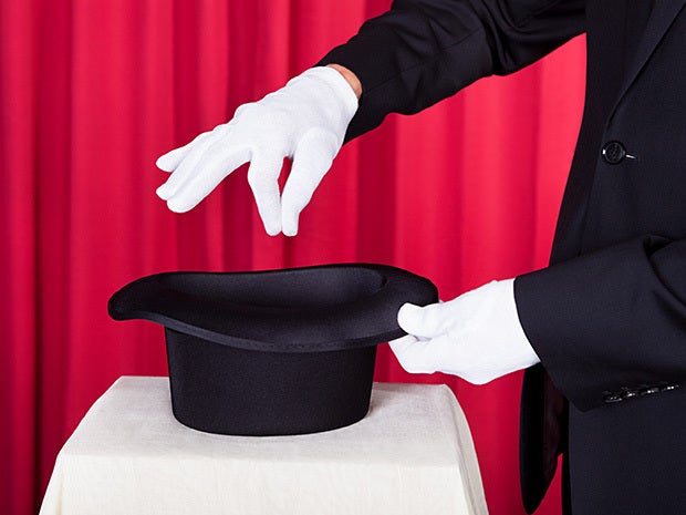 magician hat trick illusion