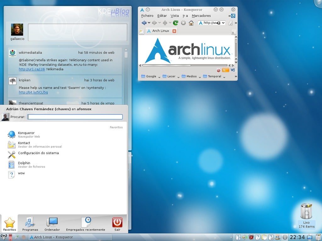 arch linux kdemod4 screenshot
