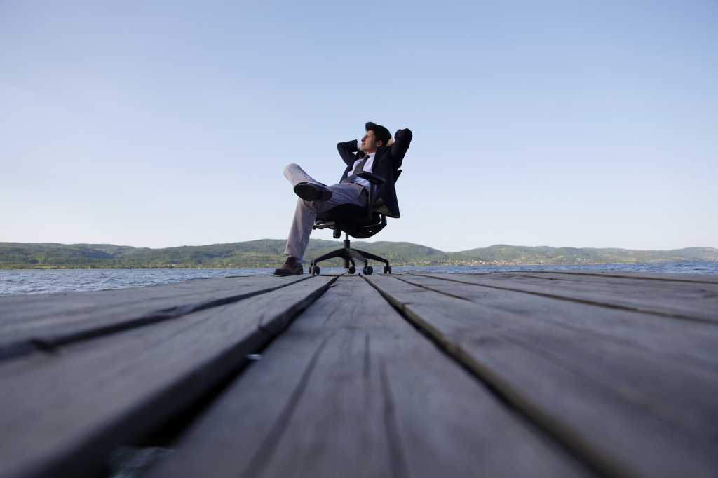 Man on a jetty thinking outdoors 166140607