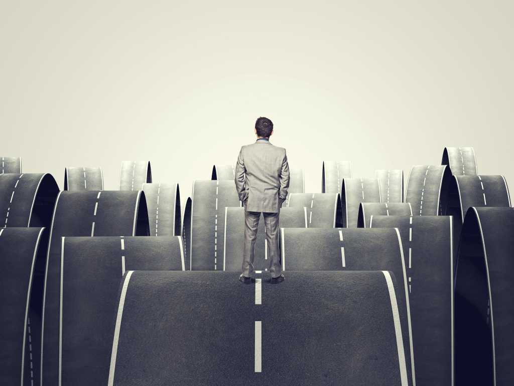 My future roads paths businessman