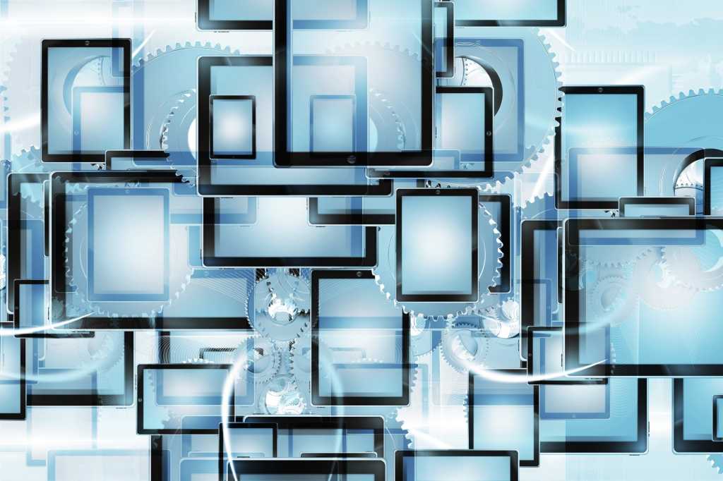 Overlapping mobile tablets and phones