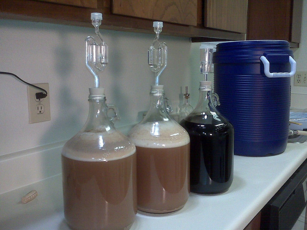 homebrew beer jugs
