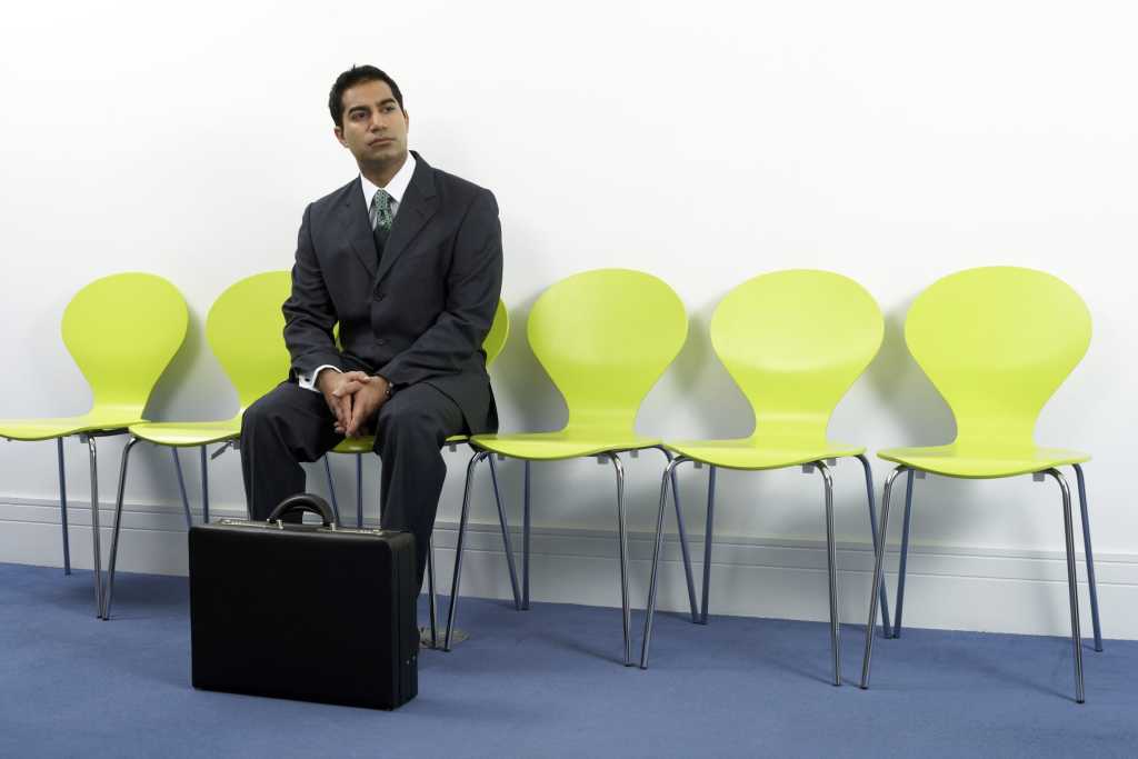 Businessman waiting for interview