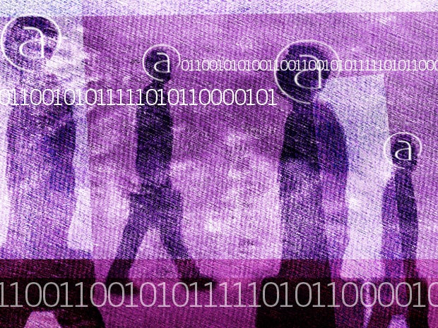 data visualization heads users walking