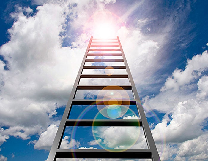 cloud ladder climb sky
