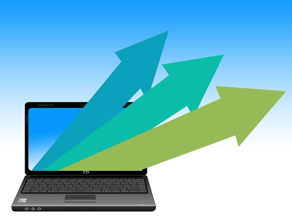 arrows laptop upward outward vectors