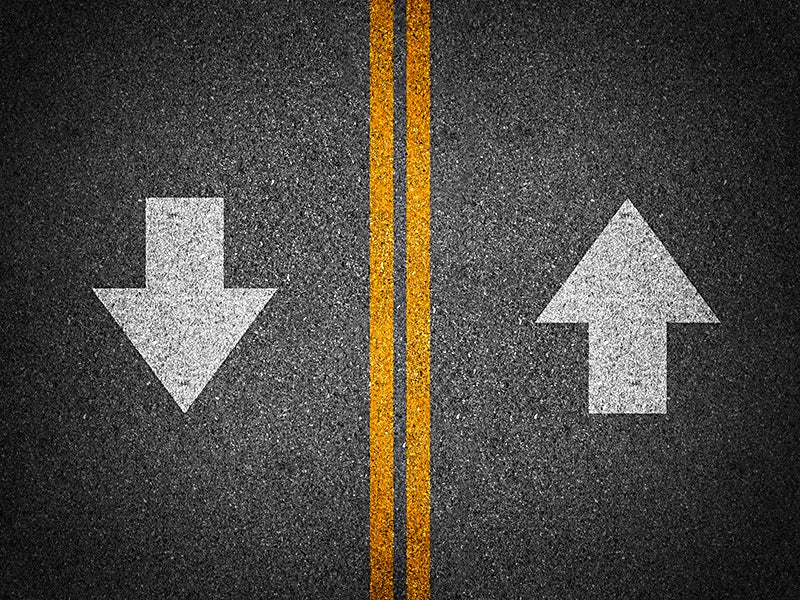 arrows asphalt direction