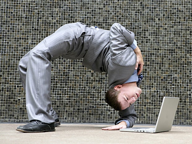 bending over backwards