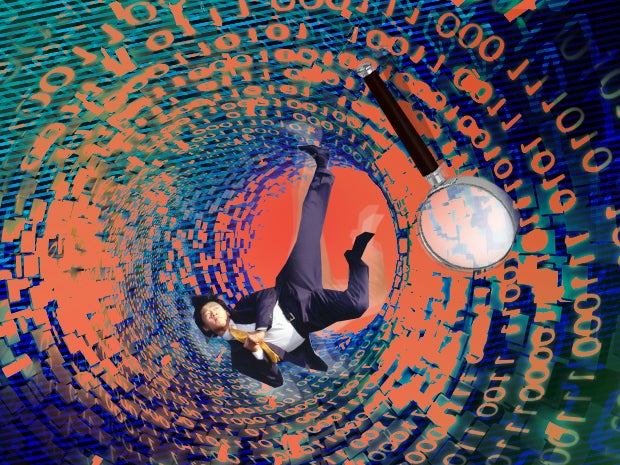 big data confusing overload spiral falling