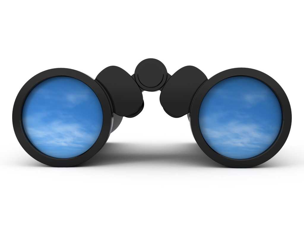 binoculars reflecting the sky 152956482