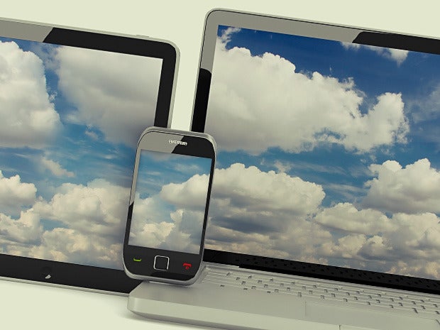 clouds laptop smartphone tablet mobile devices