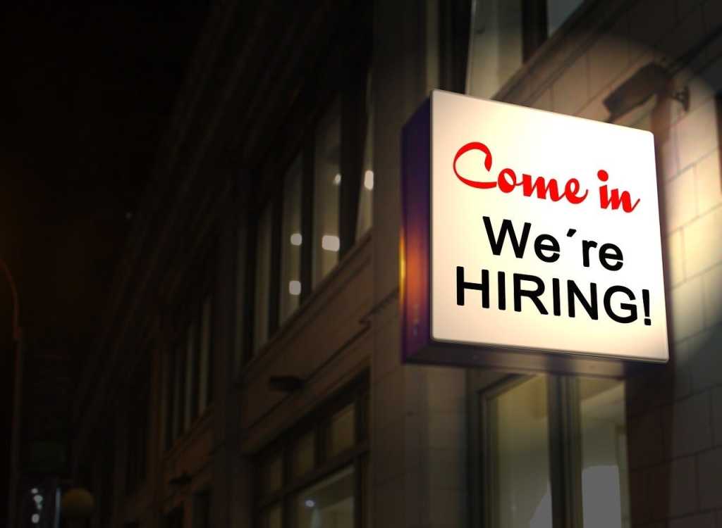 we're hiring sign jobs careers