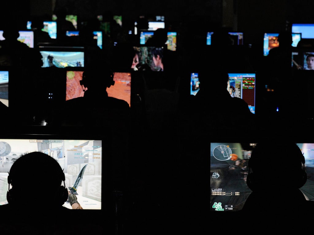 Internet cafe in China