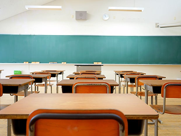 classroom school desks
