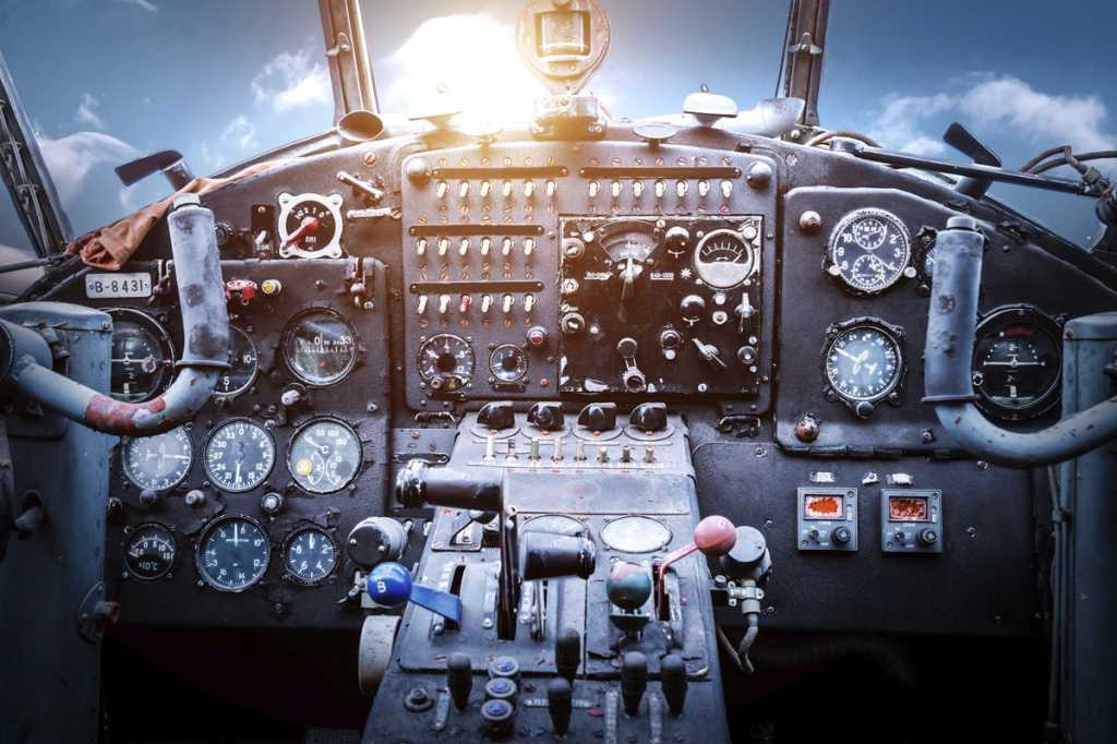 cockpit airplane airline pilot control flight fly