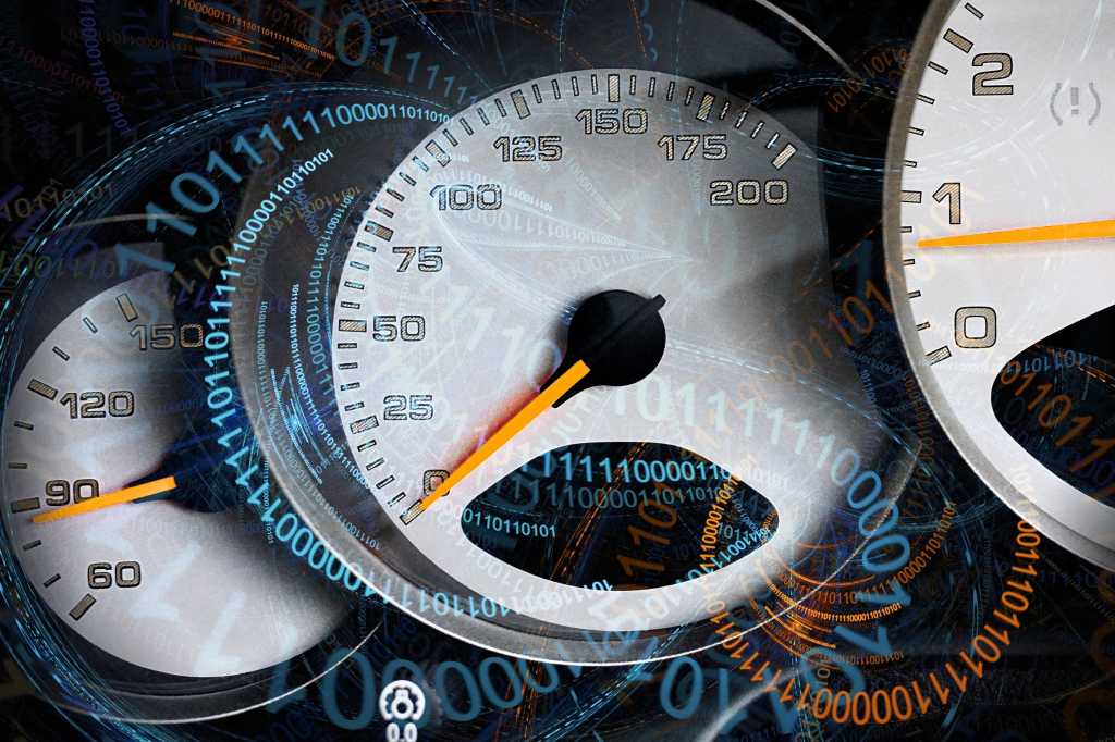 Gauges + performance indicators / binary code