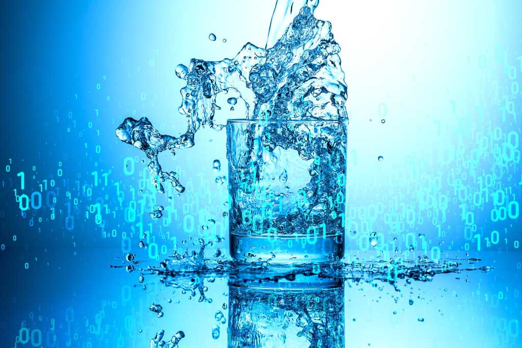 Overflow  >  Pouring more binary water into a glass than it can hold causing overflow.