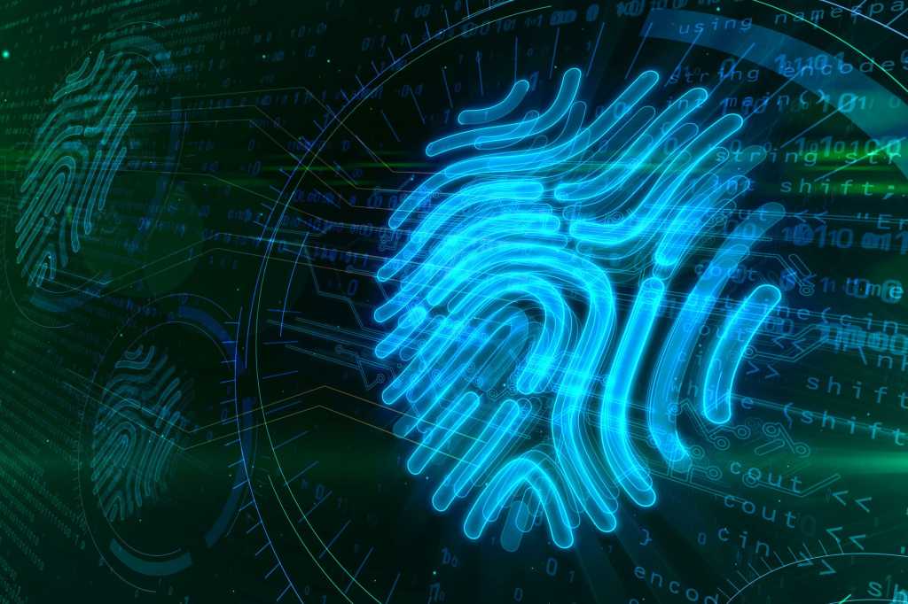 cyber security fingerprint digital protection authorization identification technology verification