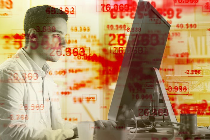 data science certification man at computer