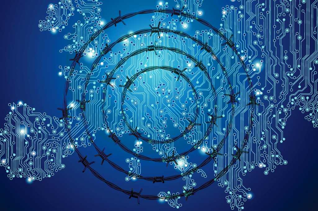 digital europe circuit board barbed wire barrier obstacle thinkstock
