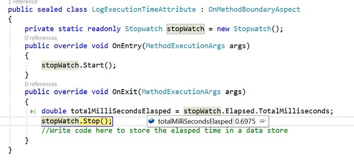executiontimeusingpostsharp