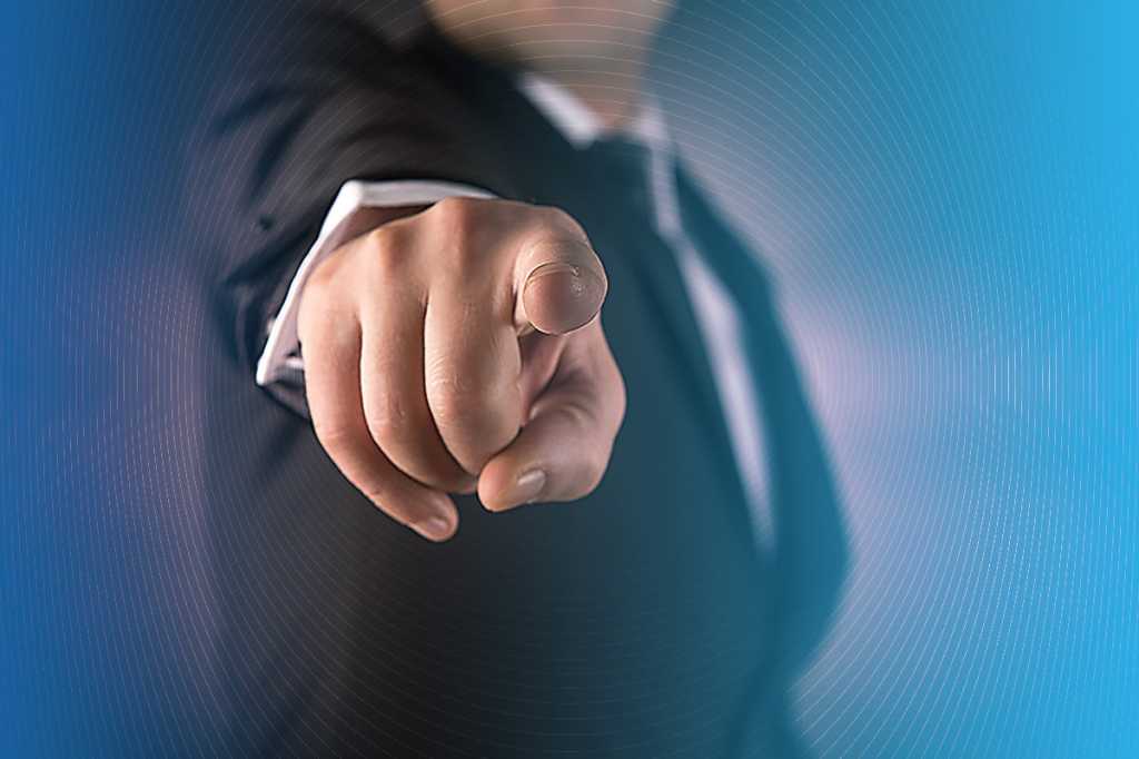 finger pointing / accusation / blame