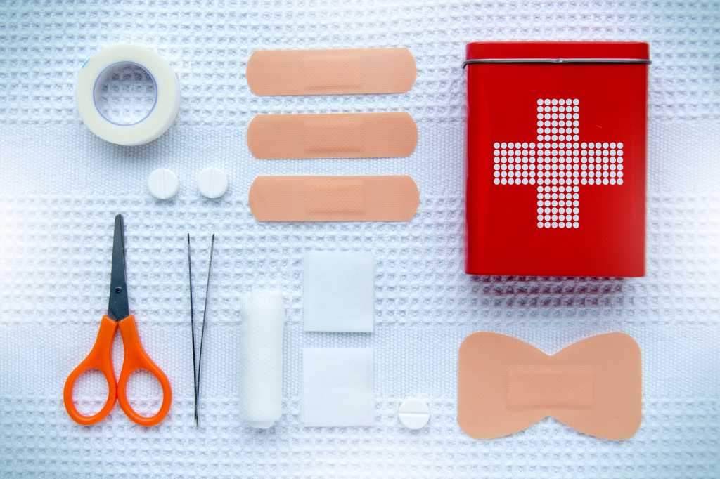 first aid kit and supplies