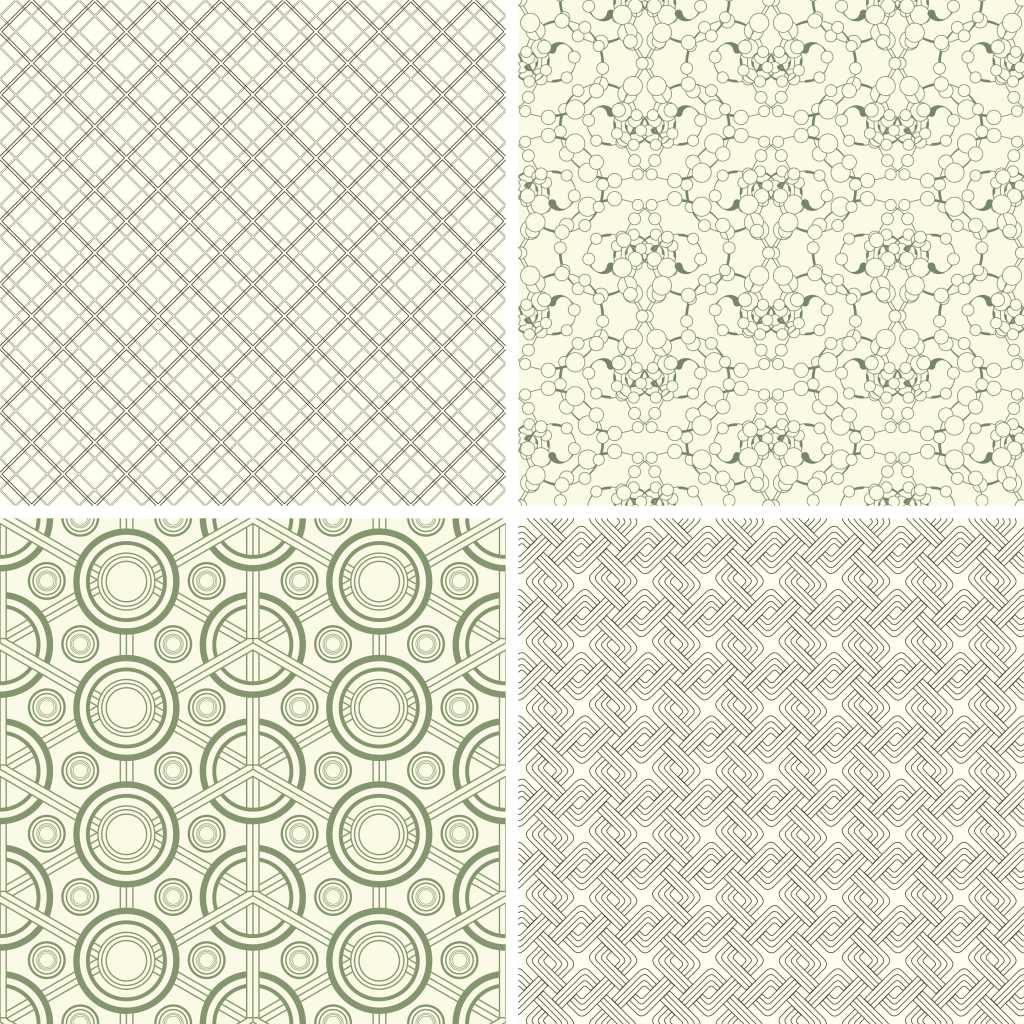 four outline geometrical patterns 106398874