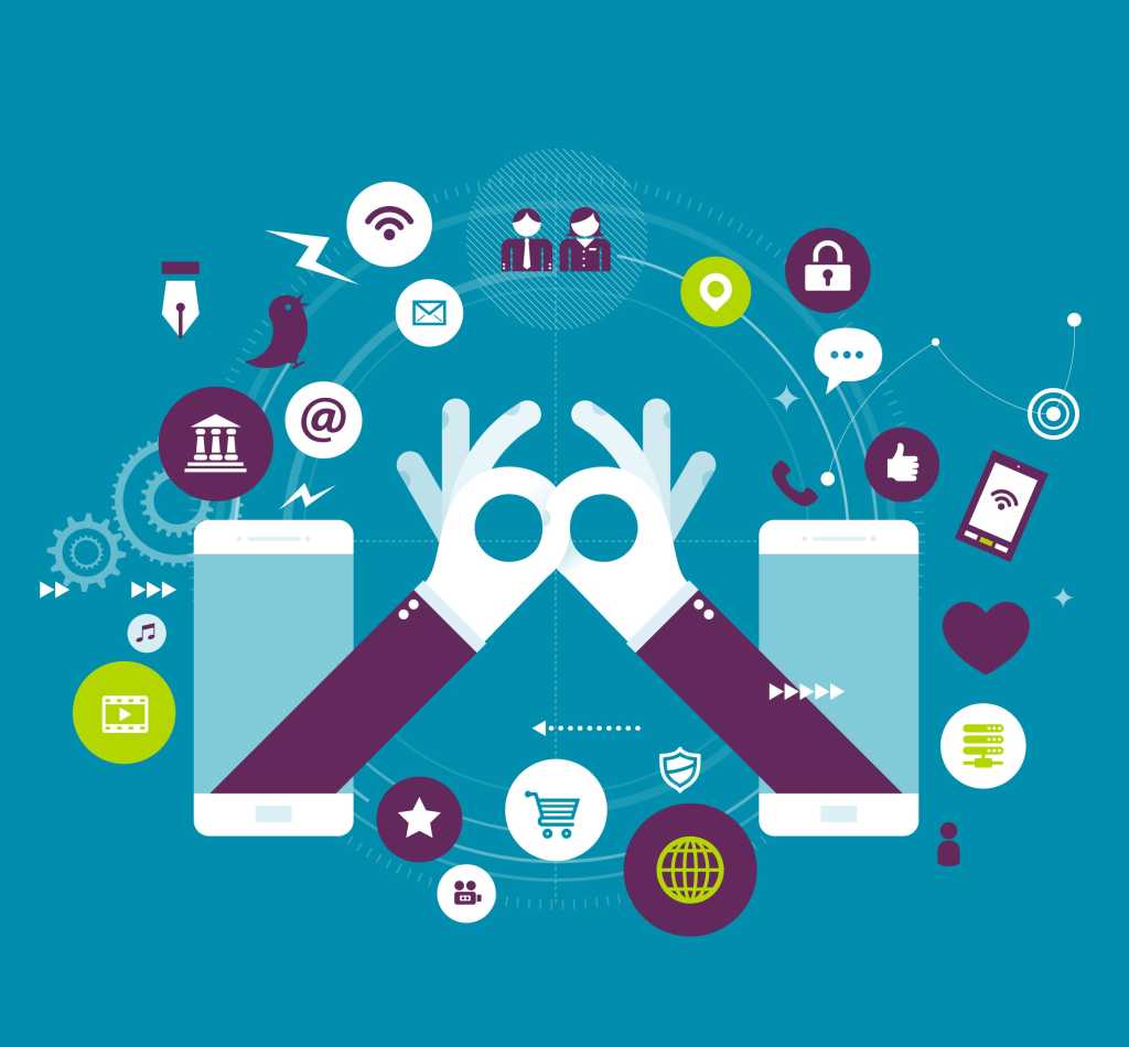 hands cyle connections links security mobile