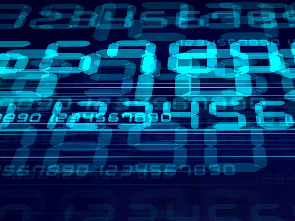 glowing lcd numbers 142986830