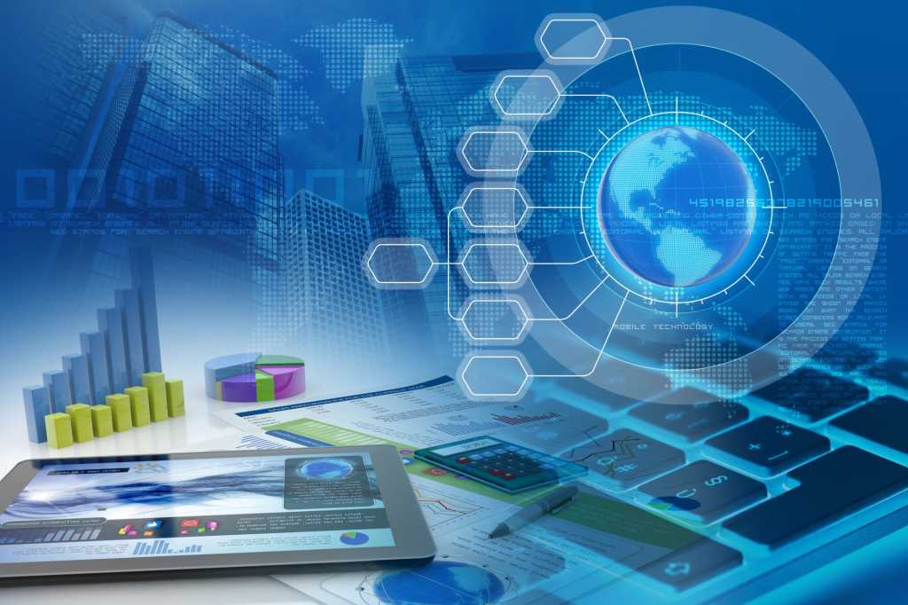 collage of financial banking charts and graphs monitoring