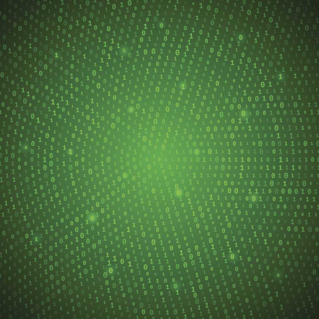 green concentric binary circles background pattern