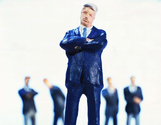 businessman arms crossed group