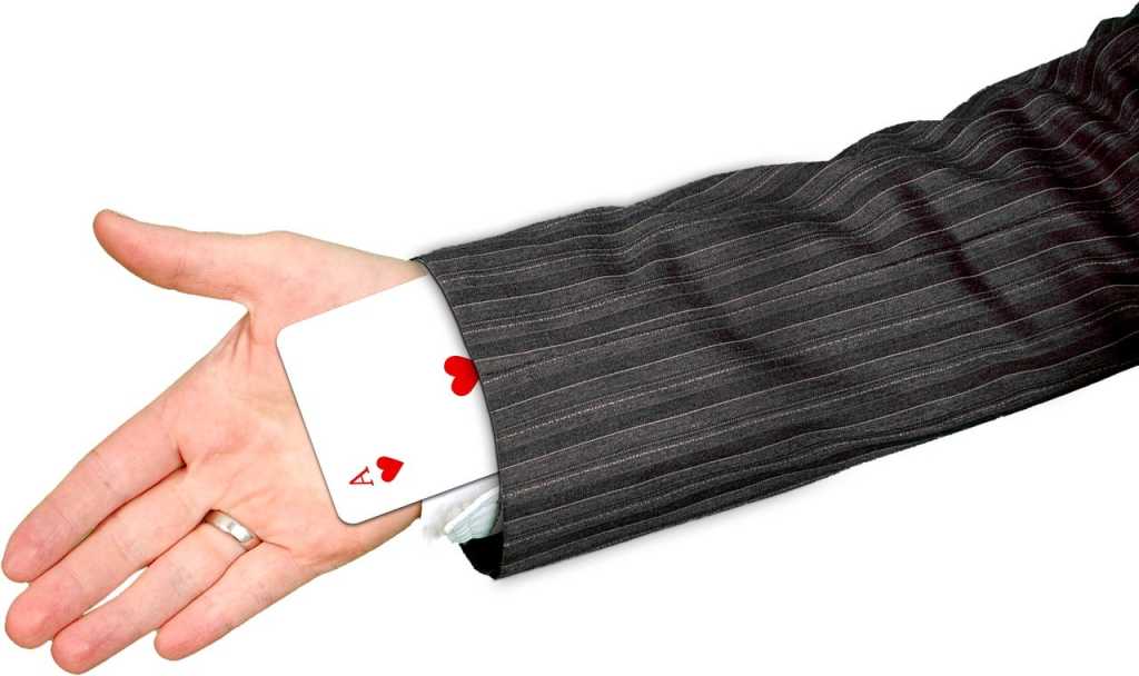 hand card up sleeve trick fool