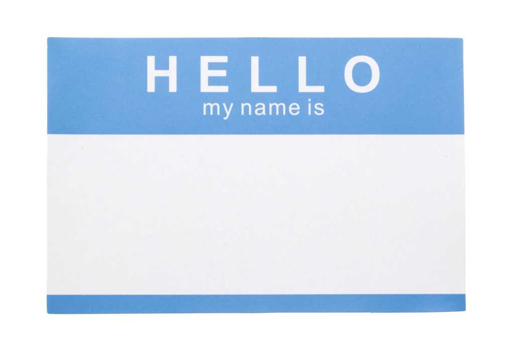 hello name badge 92890569