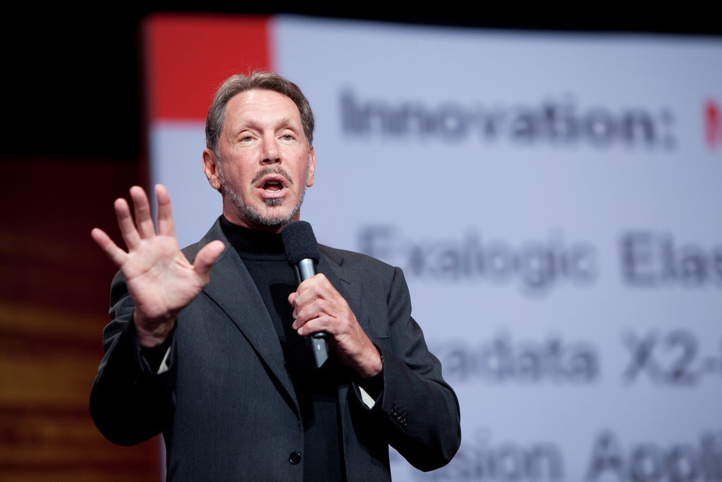 Larry Ellison speaks at Oracle's OpenWorld conference