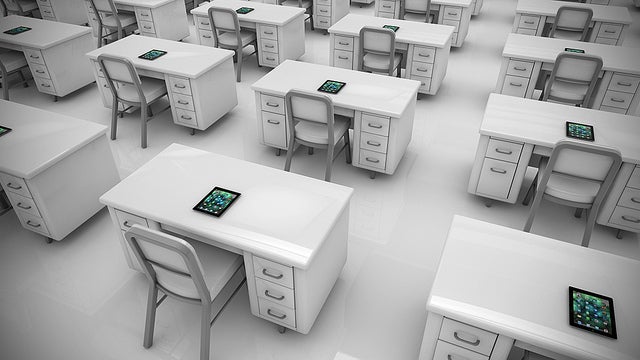 desks ipads mobile room