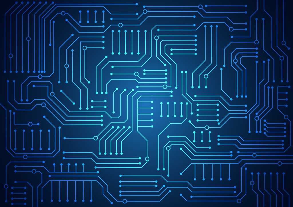 Circuit technology background with hi-tech digital stock illustration