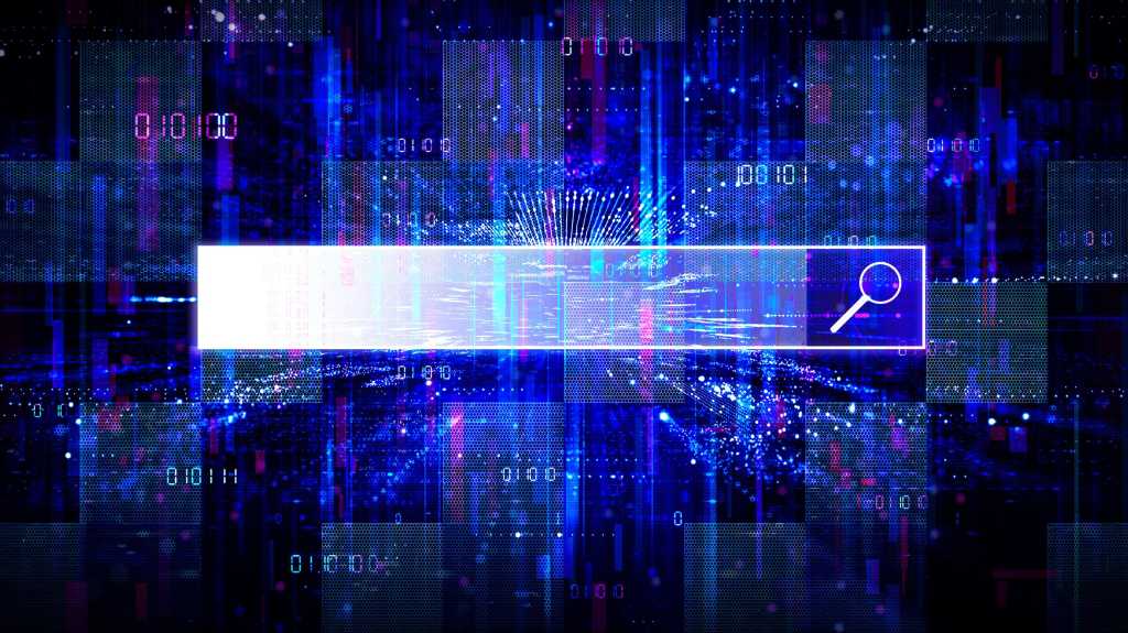 Modern interior server room data center.