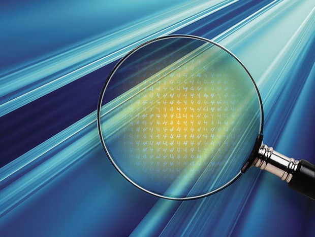 magnifying glass illuminate light