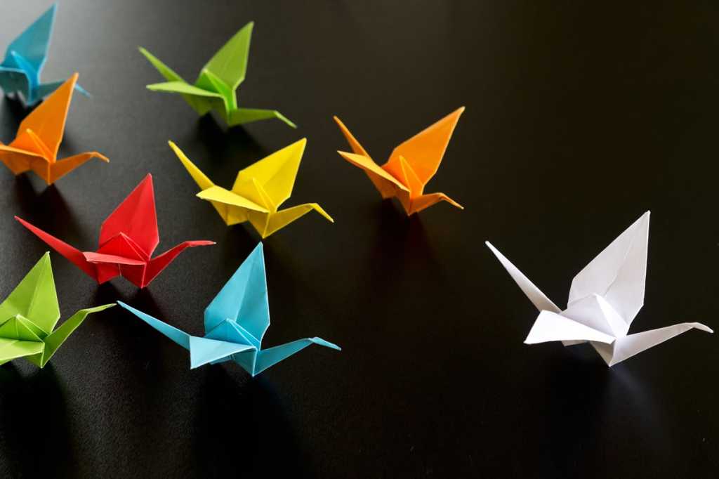 oragami birds flock leadership