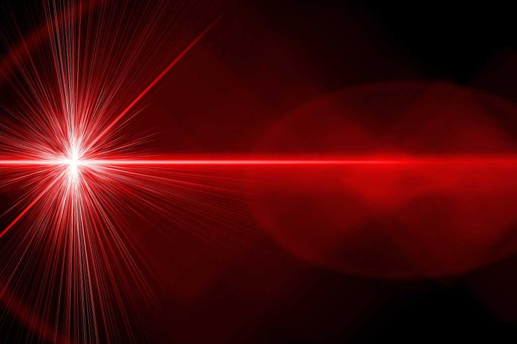 red laser beam
