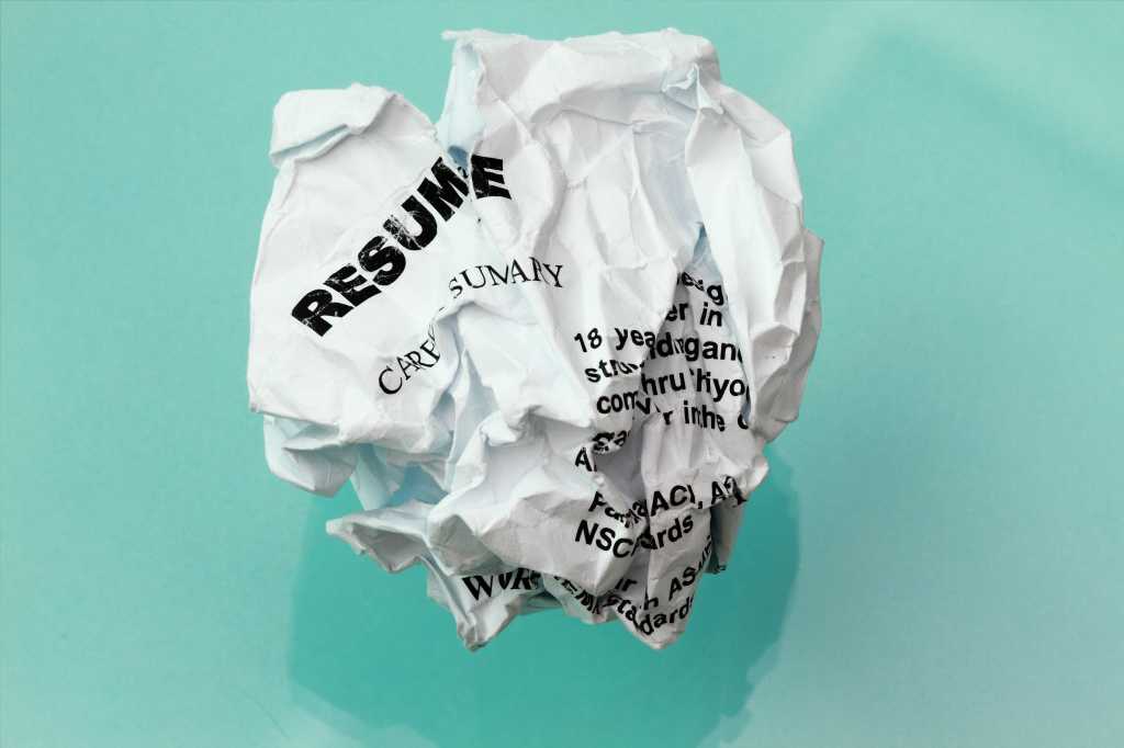 resume crumpled