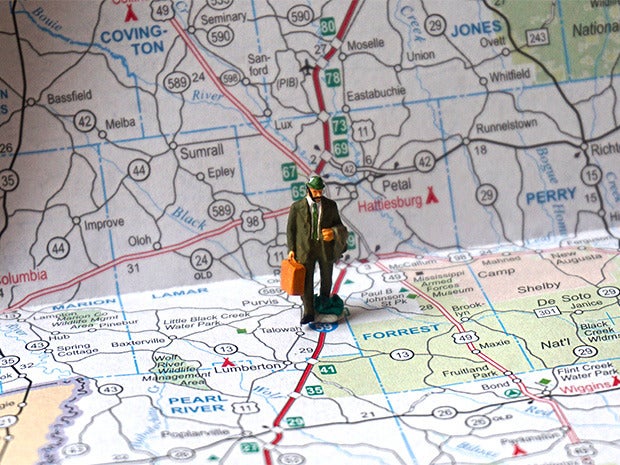 road map travel salesman