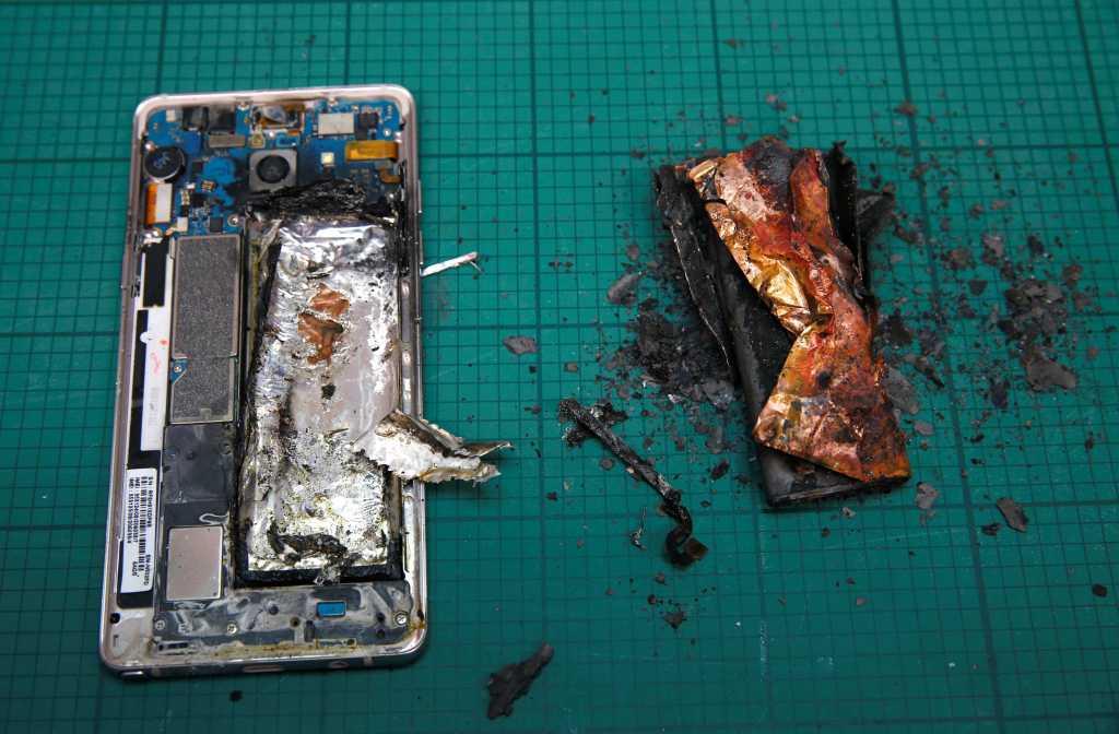 samsung galaxy note 7 fire battery explode