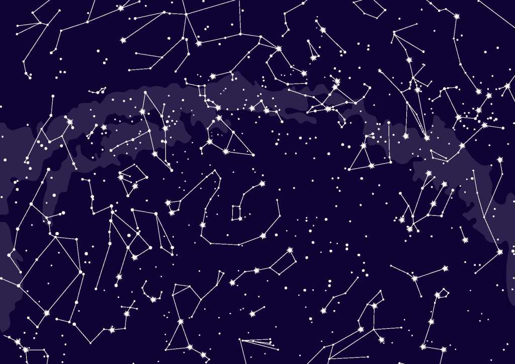 shutterstock 1304722876 star map constellations in night sky
