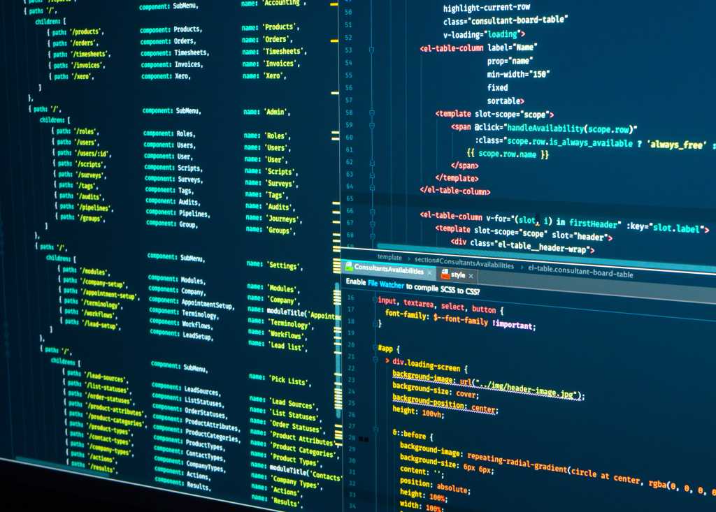 shutterstock 1559577011 JavaScript web application lines of code including Vue routes