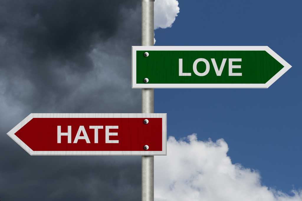 Love vs hate.