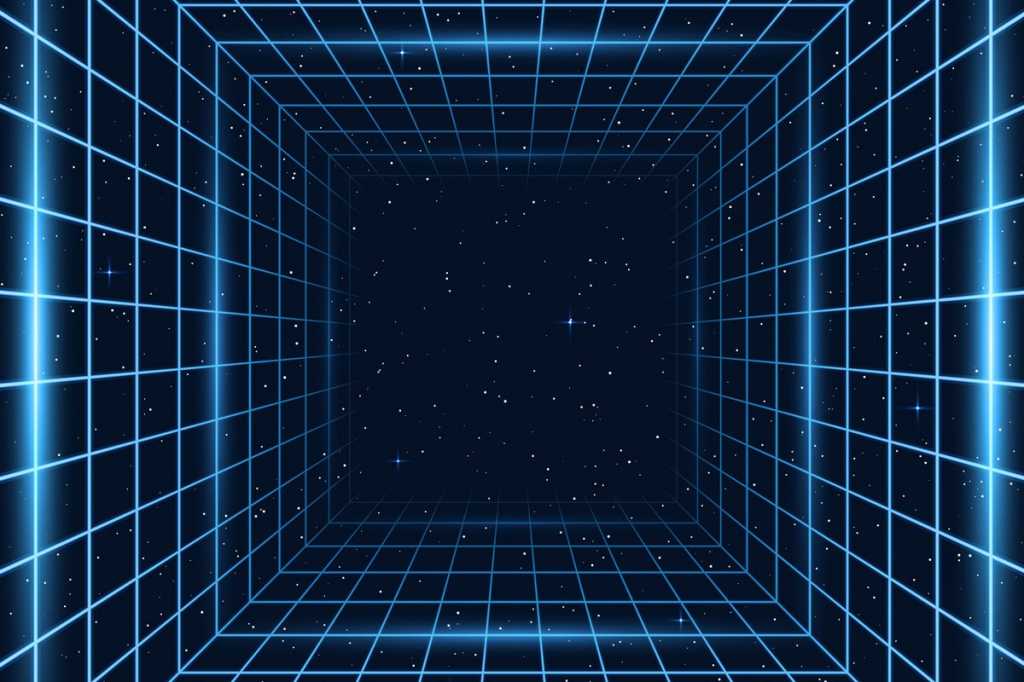 space stars night sky cubes universe infinitey perspective