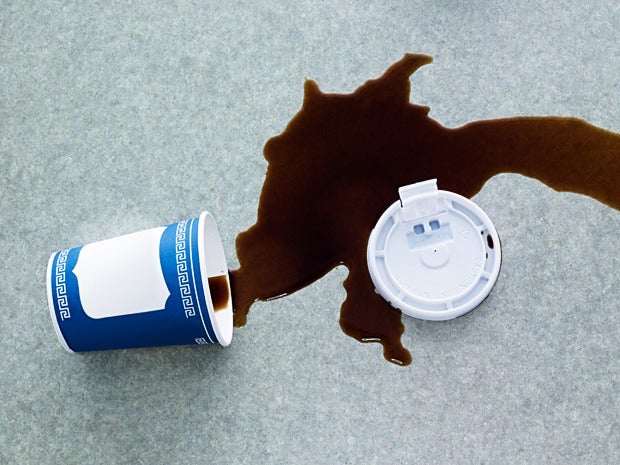 spilled coffee